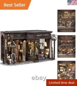 4.33x2.76 DIY Wooden Dollhouse Kit for Ages 14+ Gift Ready Packaging