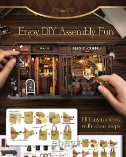 4.33x2.76 DIY Wooden Dollhouse Kit for Ages 14+ Gift Ready Packaging