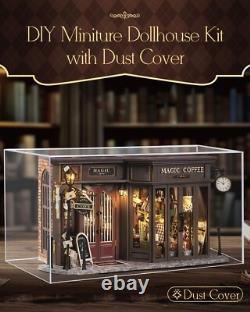 4.33x2.76 DIY Wooden Dollhouse Kit for Ages 14+ Gift Ready Packaging