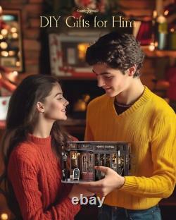 4.33x2.76 DIY Wooden Dollhouse Kit for Ages 14+ Gift Ready Packaging