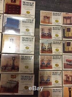 51 House of Miniatures Vintage Dollhouse Furniture Kits NEW IN BOX Lot SEALED