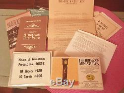 53 DOLLHOUSE Furniture Kits HOUSE OF MINIATURES Chippendale Queen Anne Rares NIB