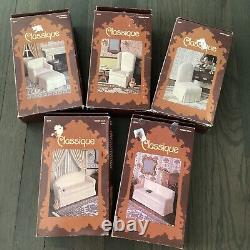 5pc Vintage Millie August Miniatures Classique Doll Furniture Kits Sofa Chair