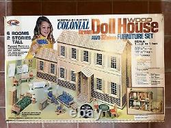 ARROW COLONIAL DREAM WOOD DOLLHOUSE (newithunassembled) VINTAGE