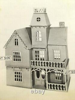 ARTPLY The Rutherford Dollhouse Kit 2 Curved Staircase 9 Room Tower VTG 1978 NIB