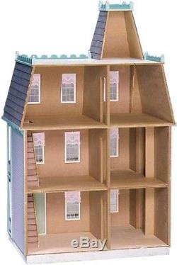 Alison Jr. Dollhouse Kit Appealing Classic Townhouse Style Mansard Roof New