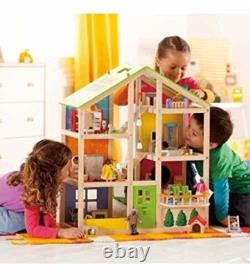 All Seasons Kids Wooden Dollhouse by Hape Award Winning 3 Story Dolls House