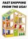 All Seasons Kids Wooden Dollhouse by Hape Award Winning 3 Story Dolls House NEW