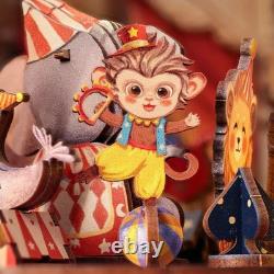 Animal Carnival Dollhouse Kit Miniature Wizardi Roombox Kit F07M5-80-TTBC501