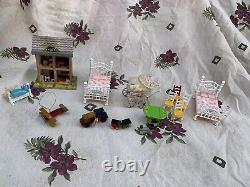 Antique Dollhouse and Furniture Lot