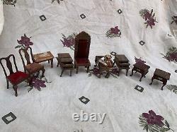 Antique Dollhouse and Furniture Lot