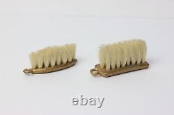 Antique German Dollhouse Gild Soft Metal J. A. Bäselsöder Brush Set Miniature