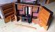 Antique Victorian dollhouse kit handmade Wooden kitchen set hinged room box