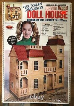 Arrow Dream Doll House Wood Assemble-by-Numbers Victorian Mansion #702 SEALED