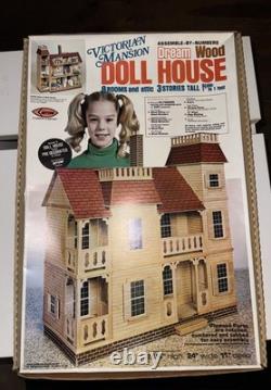 Arrow Dream Wood Doll House, Victorian Mansion Assemble by Numbers