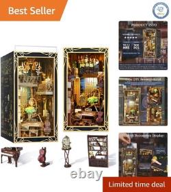 Art Nouveau DIY Book Nook Kit Miniature Dollhouse with LED Light & Dust Cover
