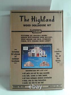 Artply The Highland Wood Dollhouse Kit Model 148 Made in USA