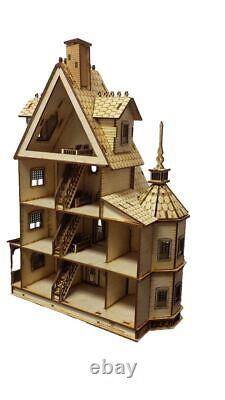 Ashley Gothic Dolls House 148 Quarter 1/4 Inch Scale Laser Cut Flat Pack Kit