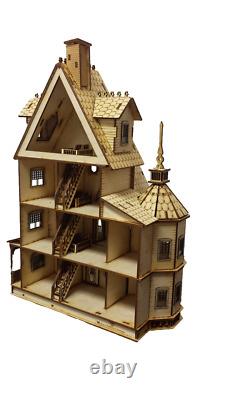 Ashley Gothic Dolls House 148 Quarter 1/4 Inch Scale Laser Cut Flat Pack Kit