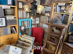 Assembled Rolife LED Miniature Dollhouse Sam's Study Library With Lights 124