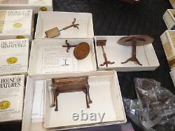 BIG lot of mostly NEW House Of Miniatures Vintage Dollhouse Furniture Kits