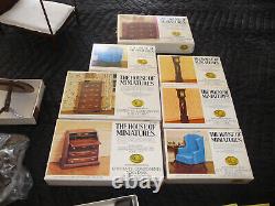 BIG lot of mostly NEW House Of Miniatures Vintage Dollhouse Furniture Kits