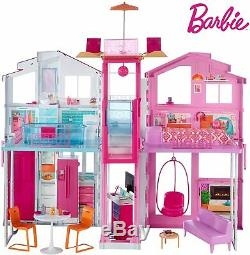 Barbie DLY32 Estate Three-Story Town House Colourful and Bright Doll House