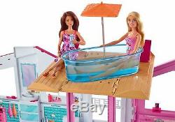 Barbie Dolls House 3 Storey Pretend Role Play Fashion Dreamhouse Toy Playset NEW