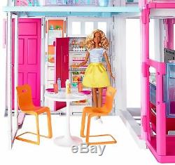 Barbie Dolls House 3 Storey Pretend Role Play Fashion Dreamhouse Toy Playset NEW