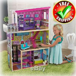 Barbie Dream House Size Dollhouse Furniture Girls Playhouse Fun Play Townhouse
