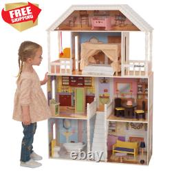 Barbie Dream House Size Dollhouse Furniture Girls Playhouse Play Fun Townhouse