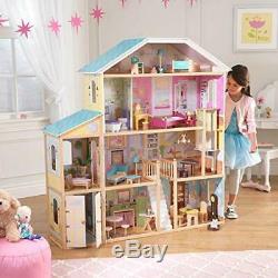 Barbie Dream House Size Mansion Dollhouse Over 4 ft Tall with Furniture 8 Rooms