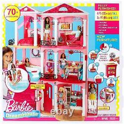 Barbie Floors Pop-Up Dream House Game Play Girls Kids Children Bathroom Dolls