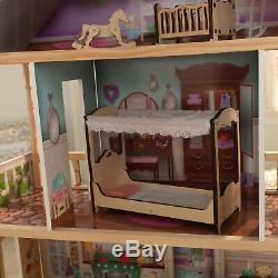 Barbie Size Doll House Girls Dream Play Playhouse Dollhouse Wooden Furniture