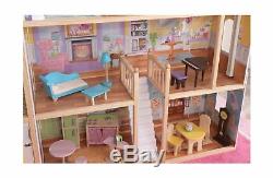 Barbie Size Dollhouse Furniture Girls Playhouse Dream Play Wooden Doll House