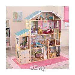 Barbie Size Dollhouse Furniture Girls Playhouse Dream Play Wooden Doll House