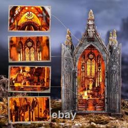 Book Nook Kit Abandoned Gothic Church DIY Miniature Dollhouse for Adults an