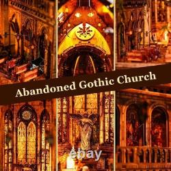 Book Nook Kit Abandoned Gothic Church DIY Miniature Dollhouse for Adults an