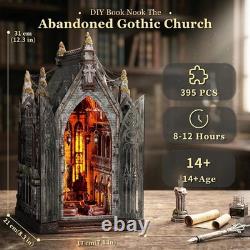 Book Nook Kit Abandoned Gothic Church DIY Miniature Dollhouse for Adults an
