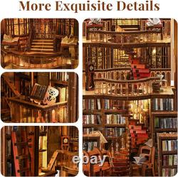 Book Nook Kit, DIY Miniature Dollhouse Booknook Kit, 3D Wooden Puzzle