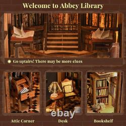 Book Nook Kit, DIY Miniature Dollhouse Booknook Kit, 3D Wooden Puzzle