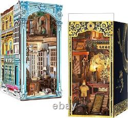 Book Nook Kit DIY Miniature Dollhouse Booknook Kit 3D Wooden Puzzle Bookend