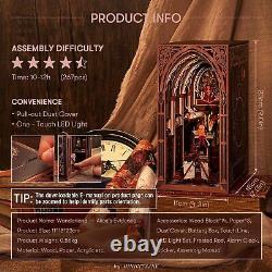 Book Nook Kit DIY Miniature Dollhouse Booknook Kit 3D Wooden Puzzle Bookend
