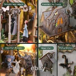 Book Nook Kit DIY Miniature Dollhouse Booknook Kit 3D Wooden Puzzle Bookend