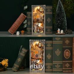 Book Nook Kit DIY Miniature Dollhouse Booknook Kit 3D Wooden Puzzle Bookend