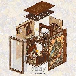 Book Nook Kit DIY Miniature Dollhouse Booknook Kit 3D Wooden Puzzle Bookend