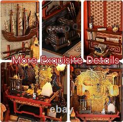 Book Nook Kit DIY Miniature Dollhouse Booknook Kit 3D Wooden Puzzle Bookend