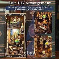 Book Nook Kit DIY Miniature Dollhouse Booknook Kit 3D Wooden Puzzle Bookend