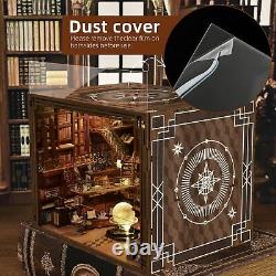 Book Nook Kit DIY Miniature Dollhouse Booknook Kit with Led Light and Dust