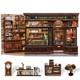 Book Nook Kit DIY Miniature House Coffee Shop Dollhouse Kit for Adults and